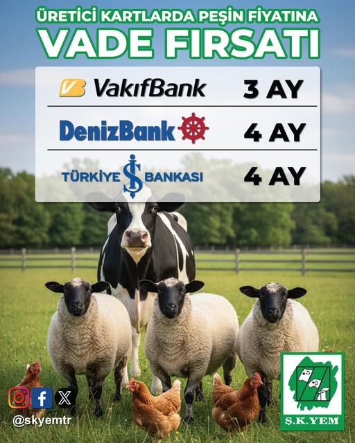 Üretici Kartlarda Peşin Fiyatına Vade Fırsatı