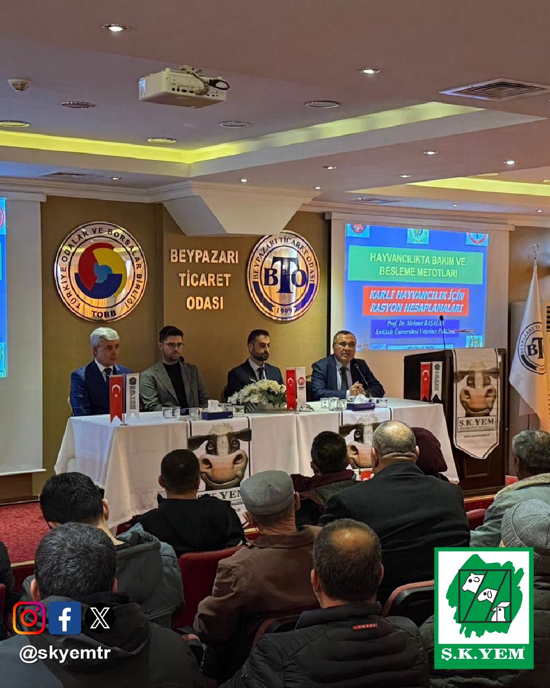 Ankara Beypazarı'nda Taşkoparan Ticaret'in Katılımıyla Düzenlediğimiz Verimli Hayvan Besleme ve Bilinçli Hayvancılık Seminerimiz